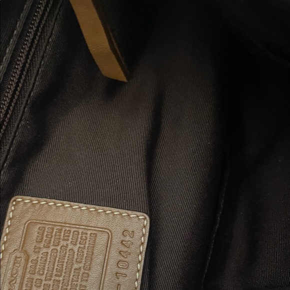 Coach Tan Suede Satchel with Gold Accents and Matching Wallet - Picture 10 of 12